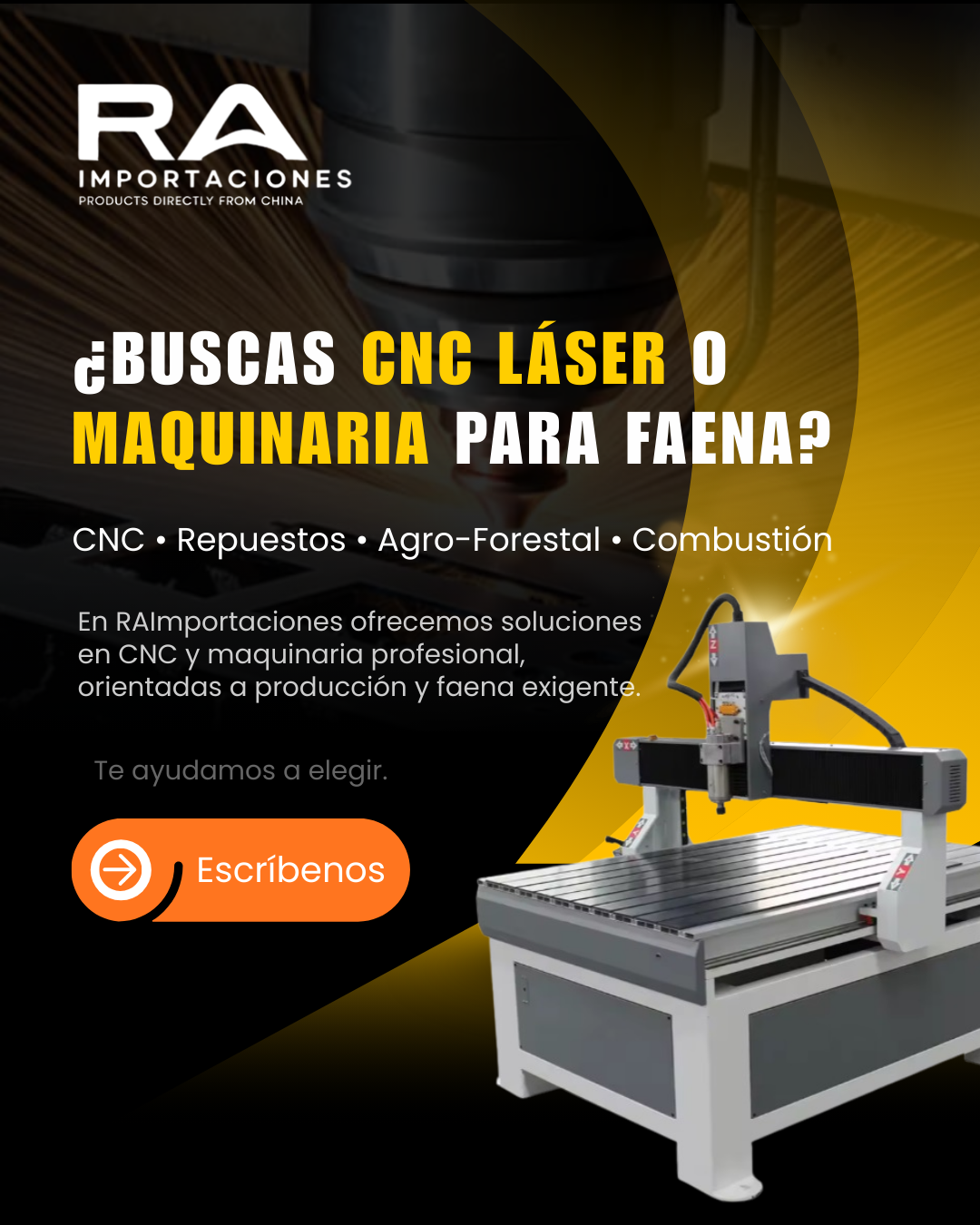 Equipamiento cnc laser con envio a Cañete y Curanilahue.