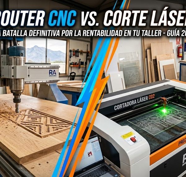 Router CNC vs. Corte Láser CO2: La Batalla Definitiva por la Rentabilidad en tu Taller (Guía 2026)